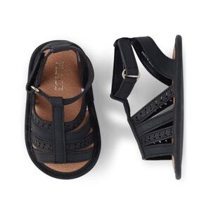 The Children’s Place Baby Girls Black Gladiator Sandals Size 3-6 Months NWT